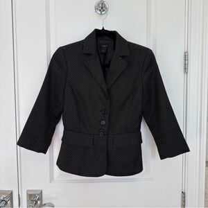 Ann Taylor Black Polka Dot Women's Blazer Size 0